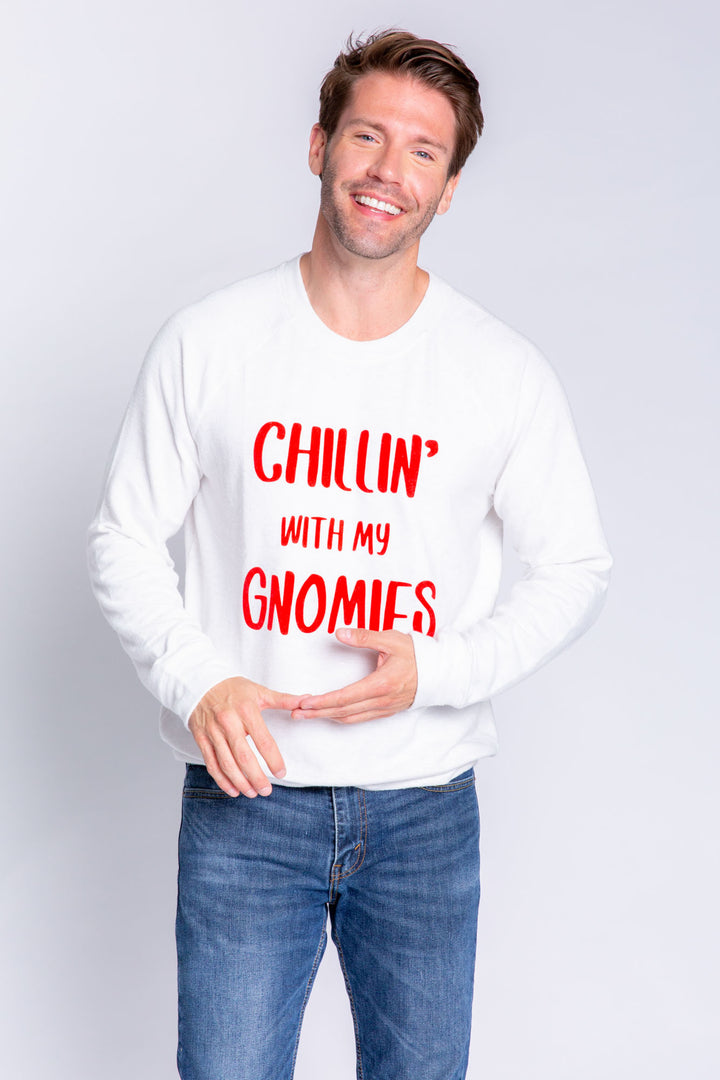Chillin With My Gnomies Men's Long Sleeve Top - Long Sleeve Tops - P.J. Salvage