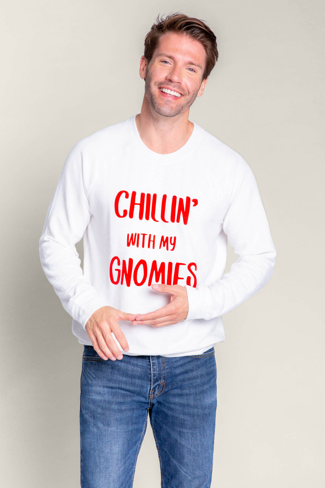 Chillin With My Gnomies Men's Long Sleeve Top - Long Sleeve Tops - P.J. Salvage