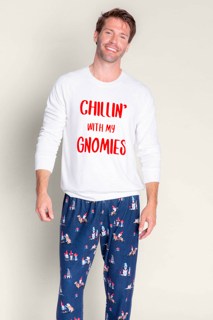 Chillin With My Gnomies Men's Long Sleeve Top - Long Sleeve Tops - P.J. Salvage