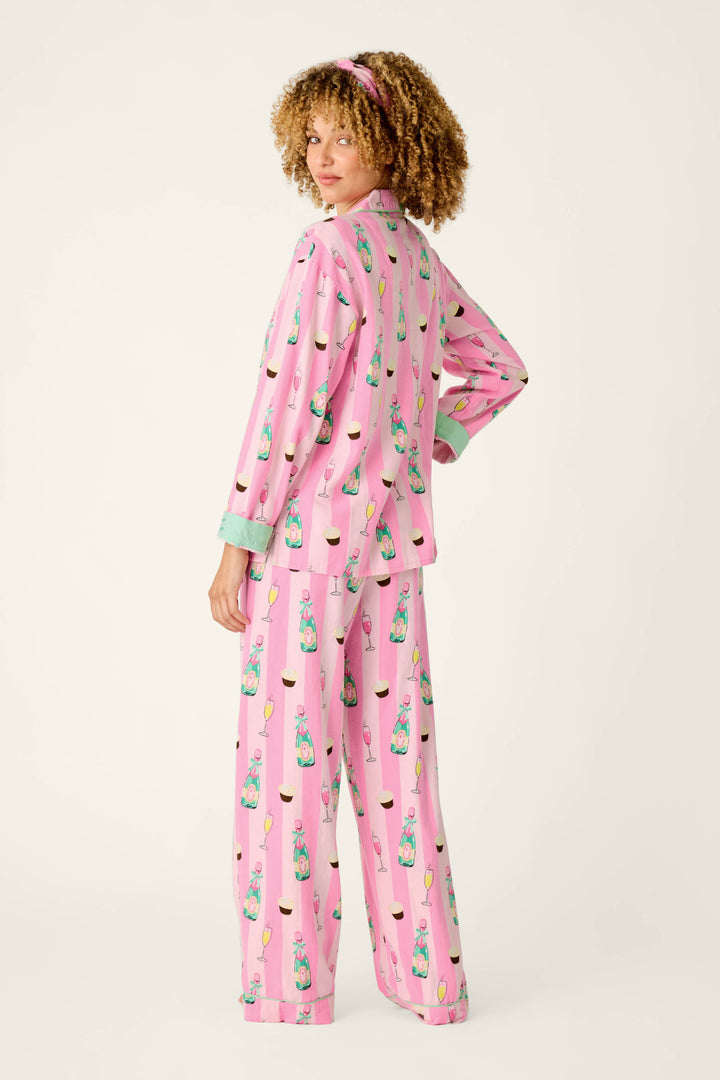 Cupcakes & Champagne Flannel 3-Piece PJ Set