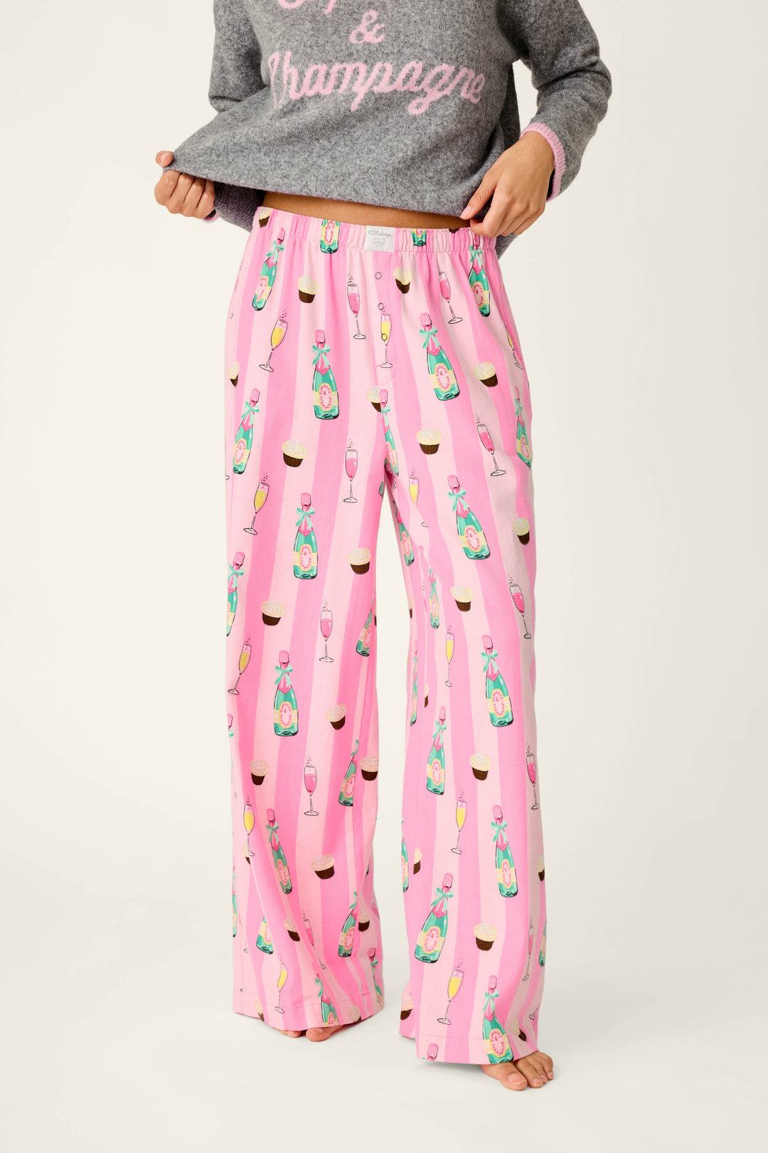 Cupcakes & Champagne Flannel Pajama Pants