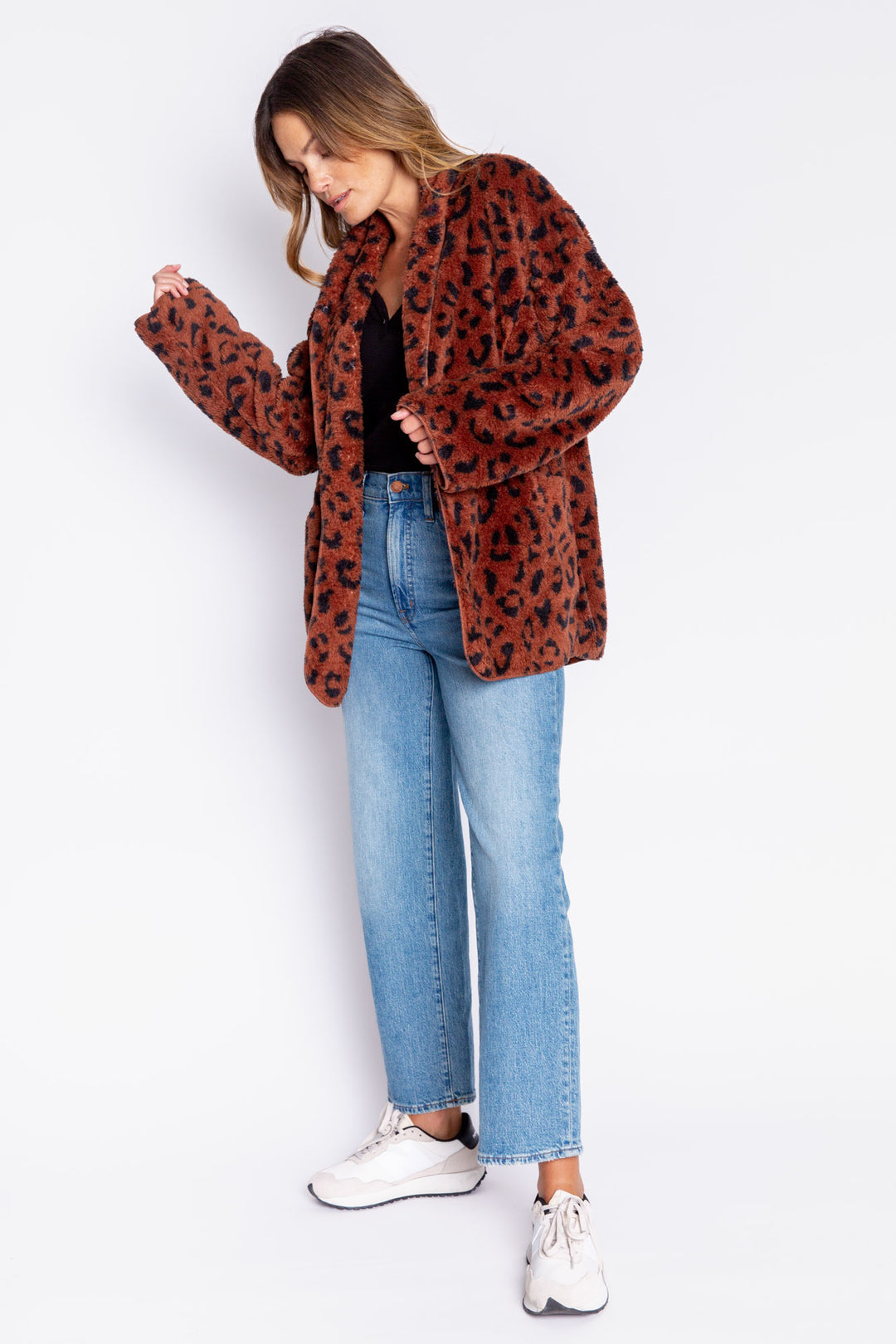 Leopard Print Cozy Shearling Jacket - Jackets - P.J. Salvage