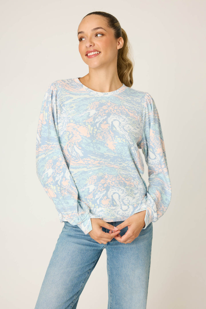 Molten Marble Long Sleeve Top