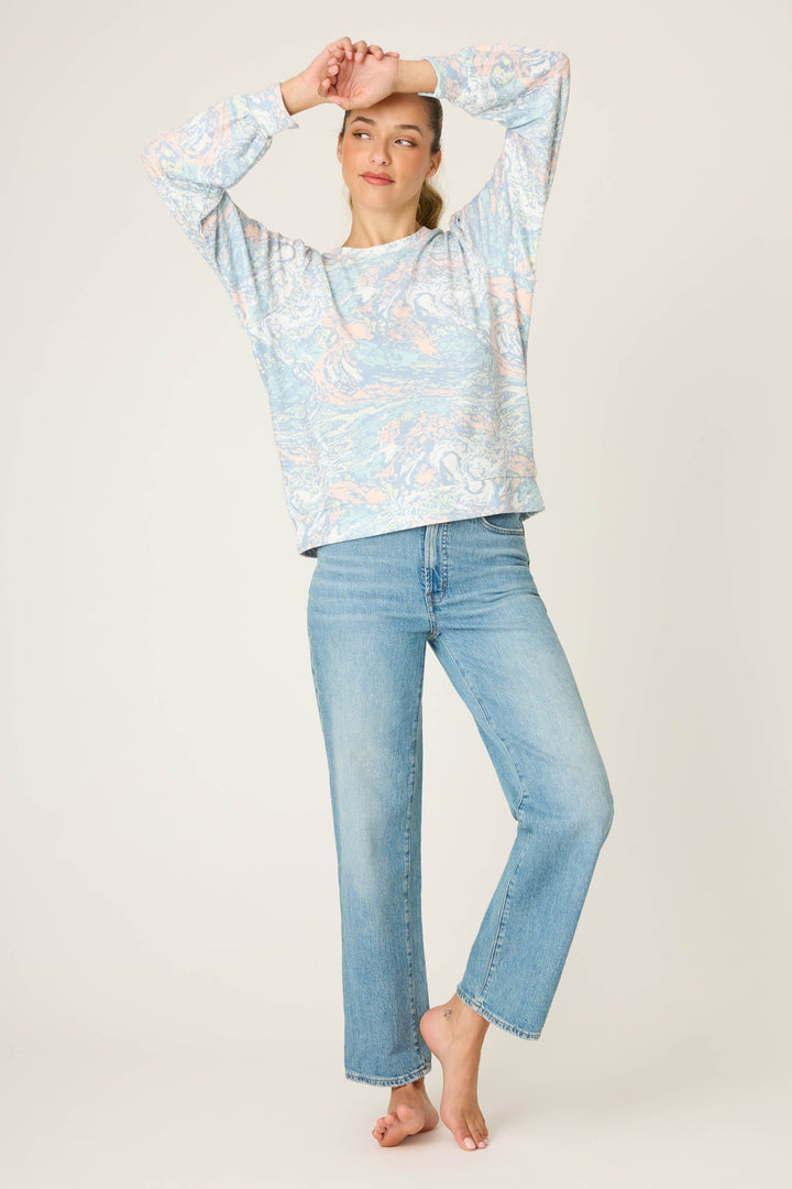 Molten Marble Long Sleeve Top