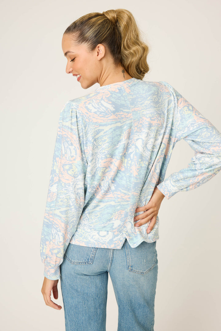 Molten Marble Long Sleeve Top