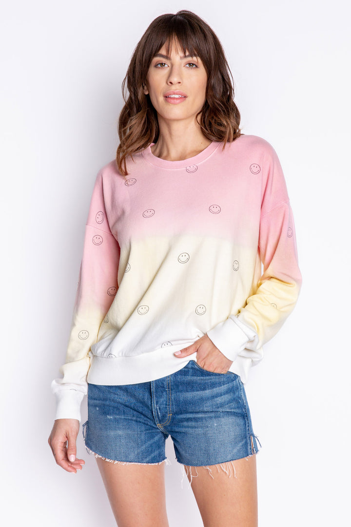 Smiley® Sunset Smiles Long Sleeve Top - Long Sleeve Tops - P.J. Salvage