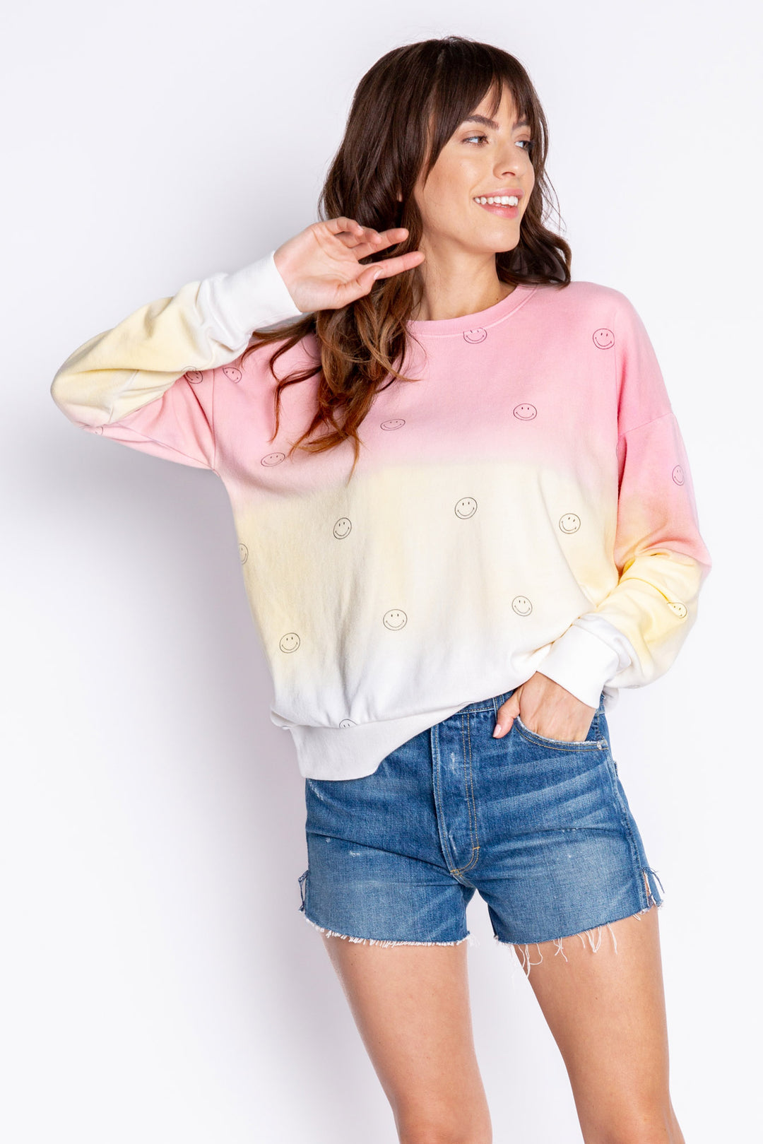 Smiley® Sunset Smiles Long Sleeve Top - Long Sleeve Tops - P.J. Salvage