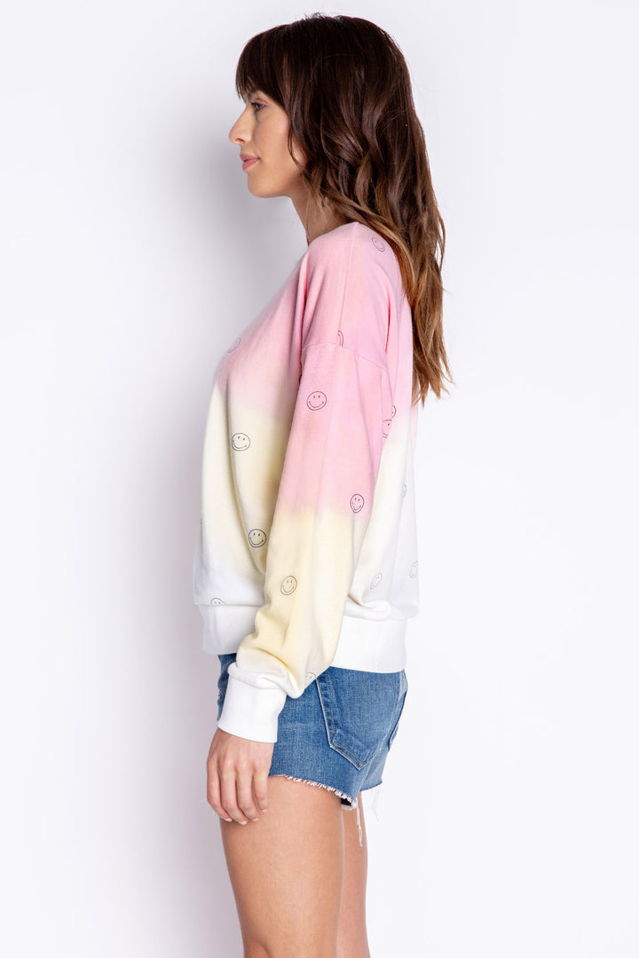 Smiley® Sunset Smiles Long Sleeve Top - Long Sleeve Tops - P.J. Salvage