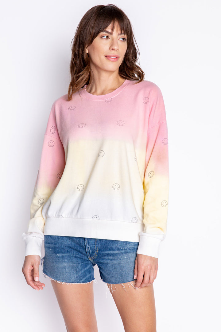 Smiley® Sunset Smiles Long Sleeve Top - Long Sleeve Tops - P.J. Salvage