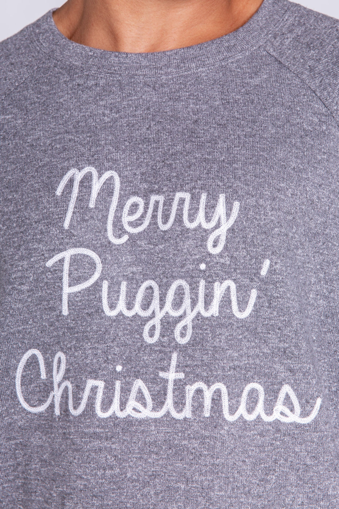 Merry Puggin' Christmas Men's Long Sleeve Top - Long Sleeve Tops - P.J. Salvage