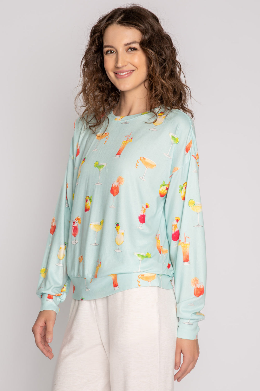 Let's Sip On It Long Sleeve Top - Long Sleeve Tops - P.J. Salvage