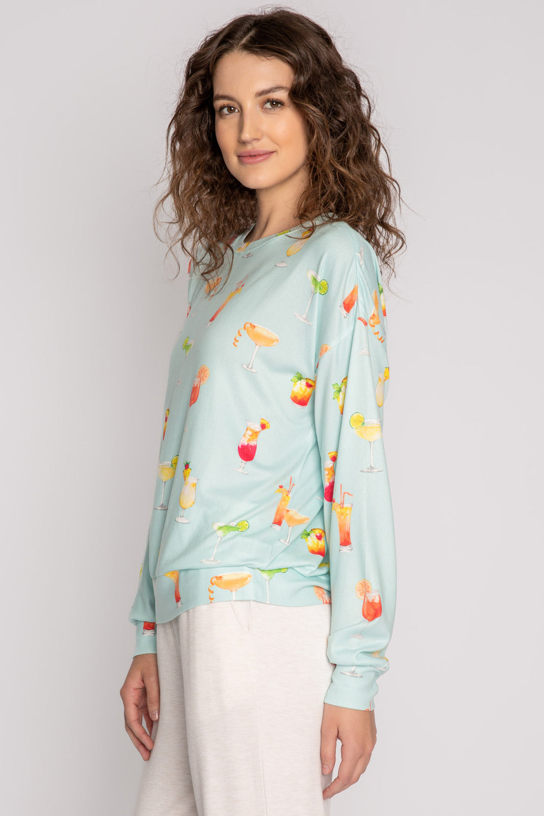 Let's Sip On It Long Sleeve Top - Long Sleeve Tops - P.J. Salvage