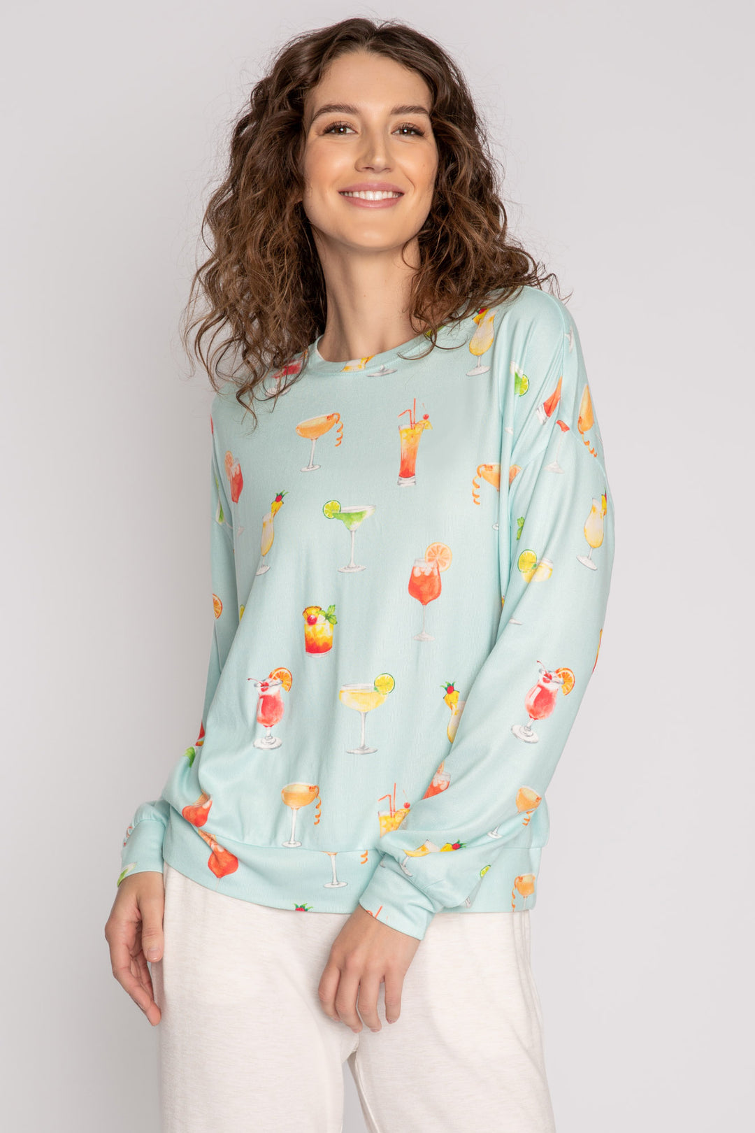 Let's Sip On It Long Sleeve Top - Long Sleeve Tops - P.J. Salvage