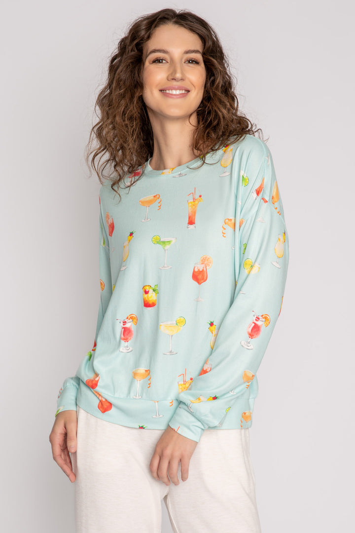 Let's Sip On It Long Sleeve Top - Long Sleeve Tops - P.J. Salvage