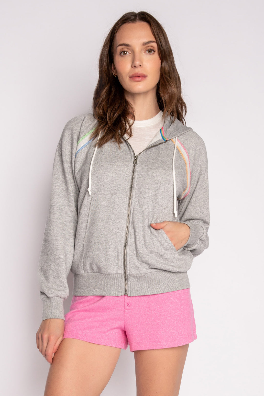Neon Stripes Hoody - Long Sleeve Tops - P.J. Salvage