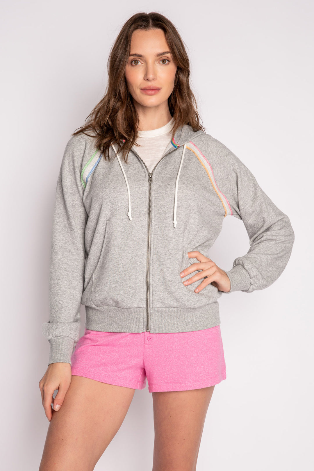 Neon Stripes Hoody - Long Sleeve Tops - P.J. Salvage