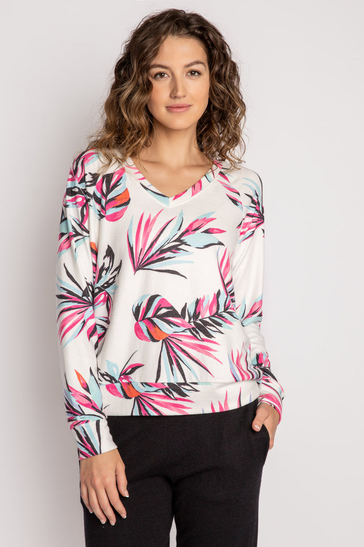 Peachy Party Long Sleeve Top - Long Sleeve Tops - P.J. Salvage