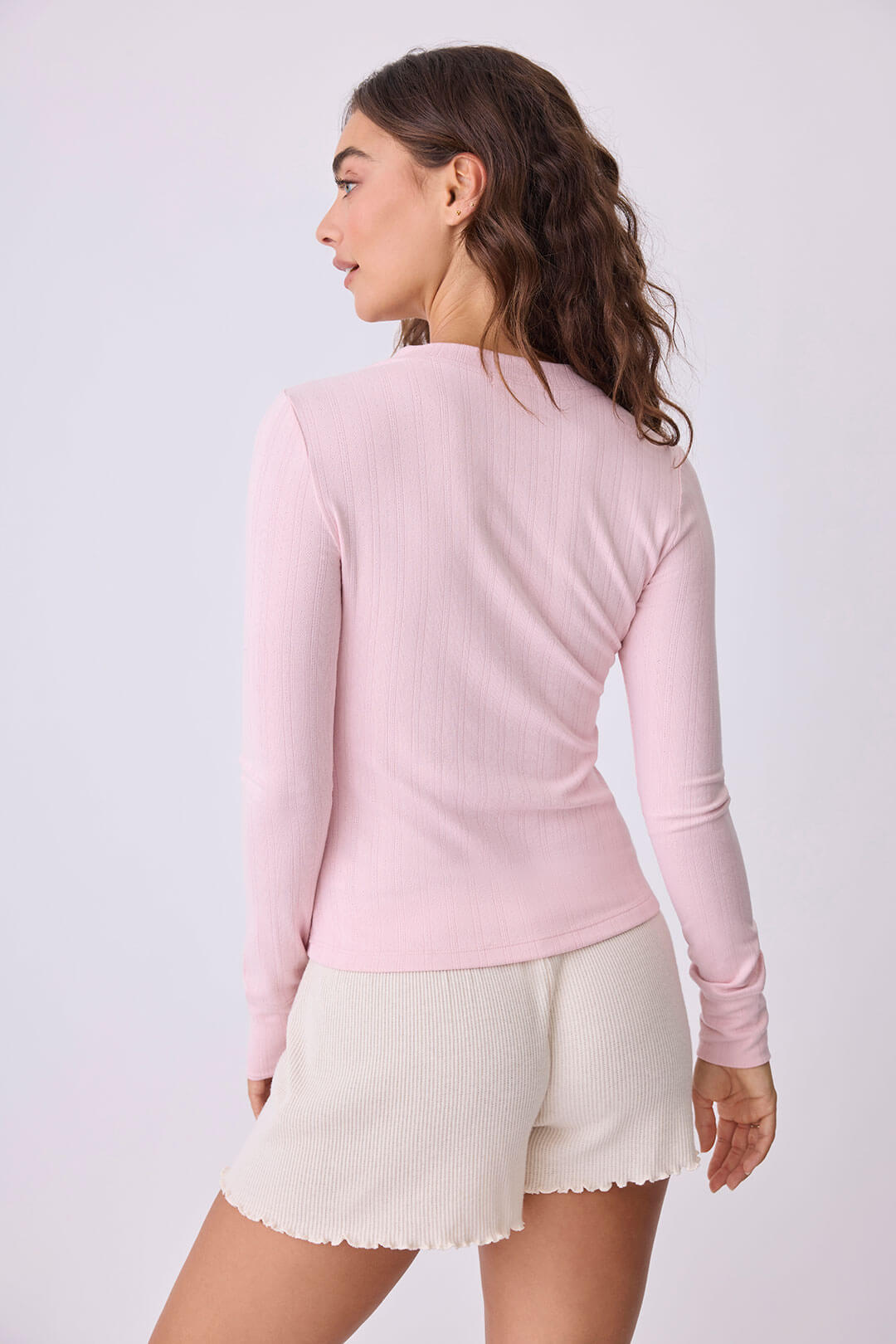 Back To Basics Pointelle Long Sleeve Top - P.J. Salvage