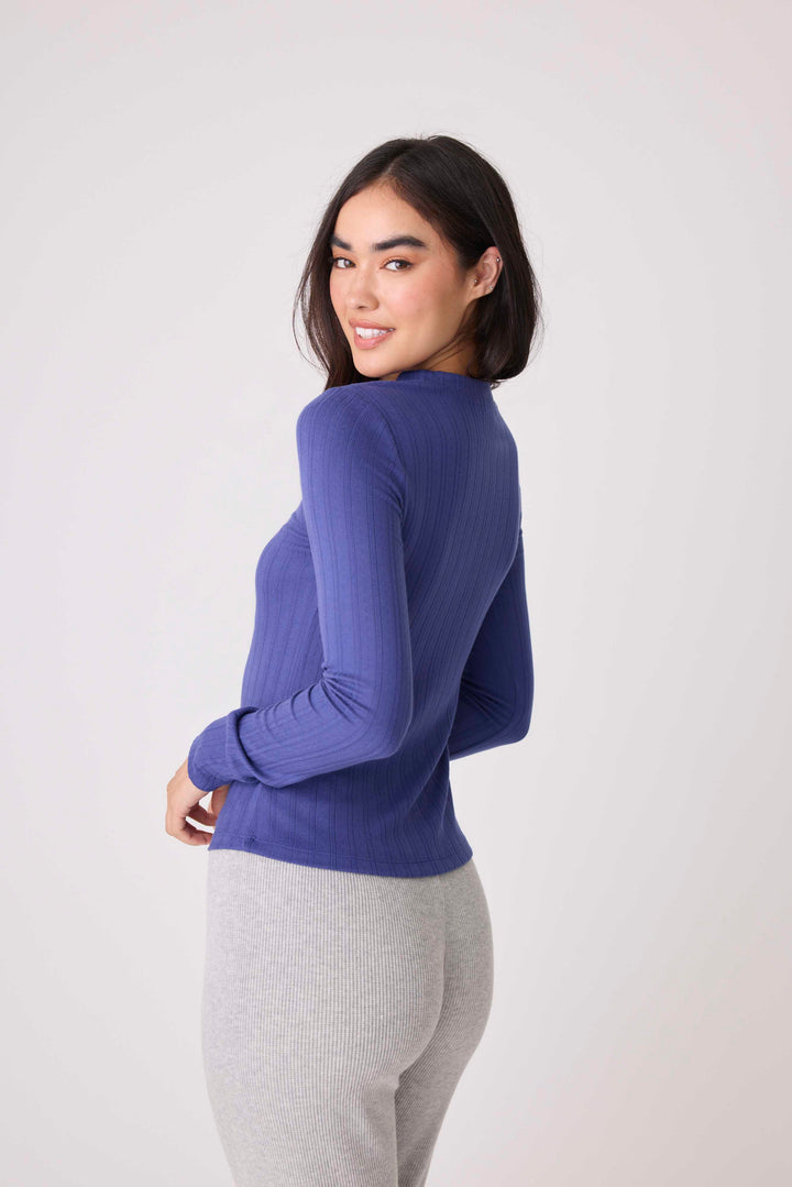 Back To Basics Pointelle Long Sleeve Top - P.J. Salvage