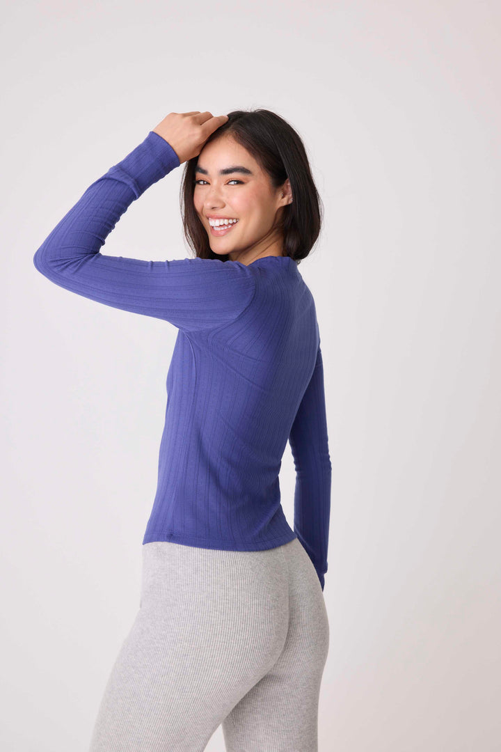Back To Basics Pointelle Long Sleeve Top - P.J. Salvage