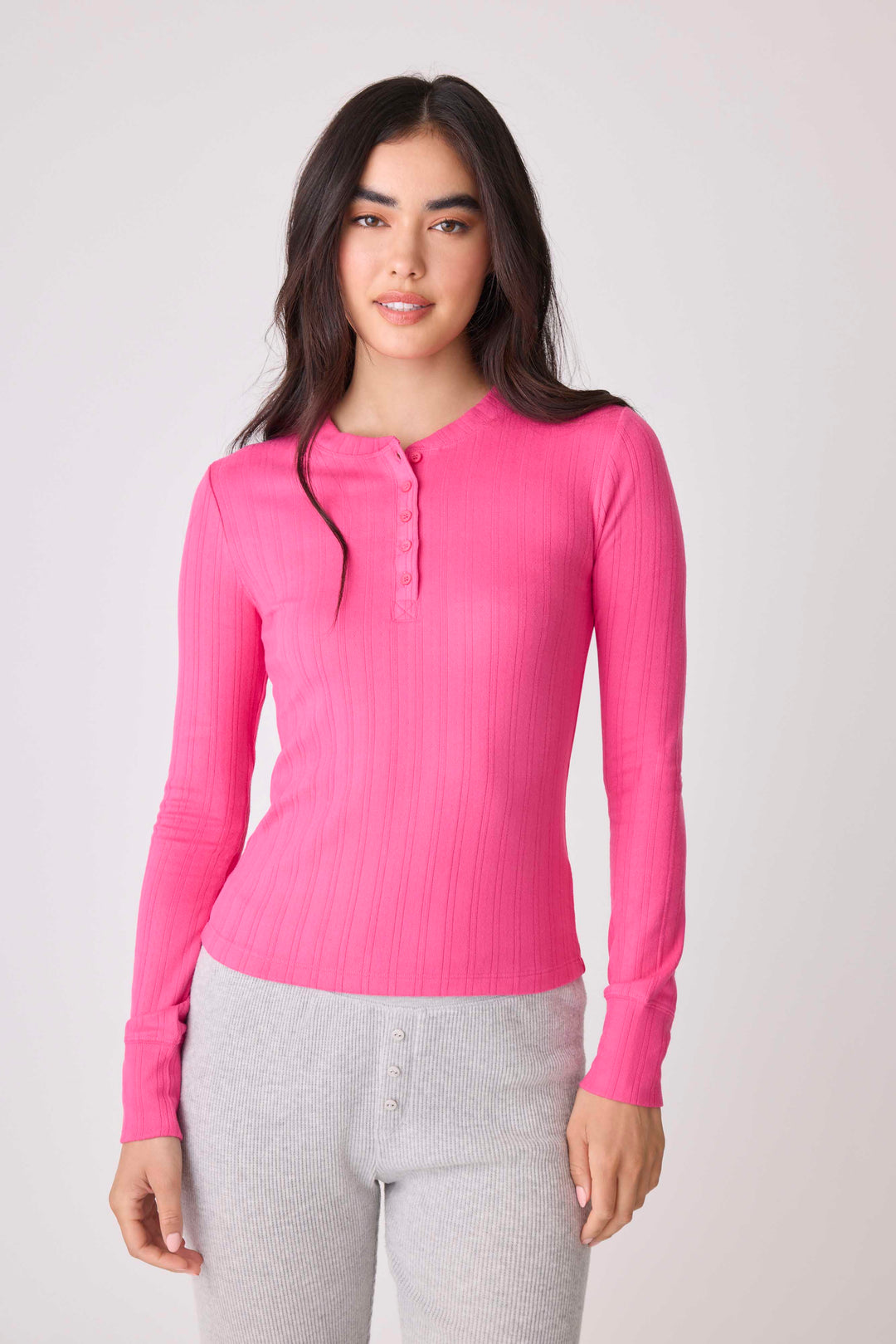 Back To Basics Pointelle Long Sleeve Top - P.J. Salvage