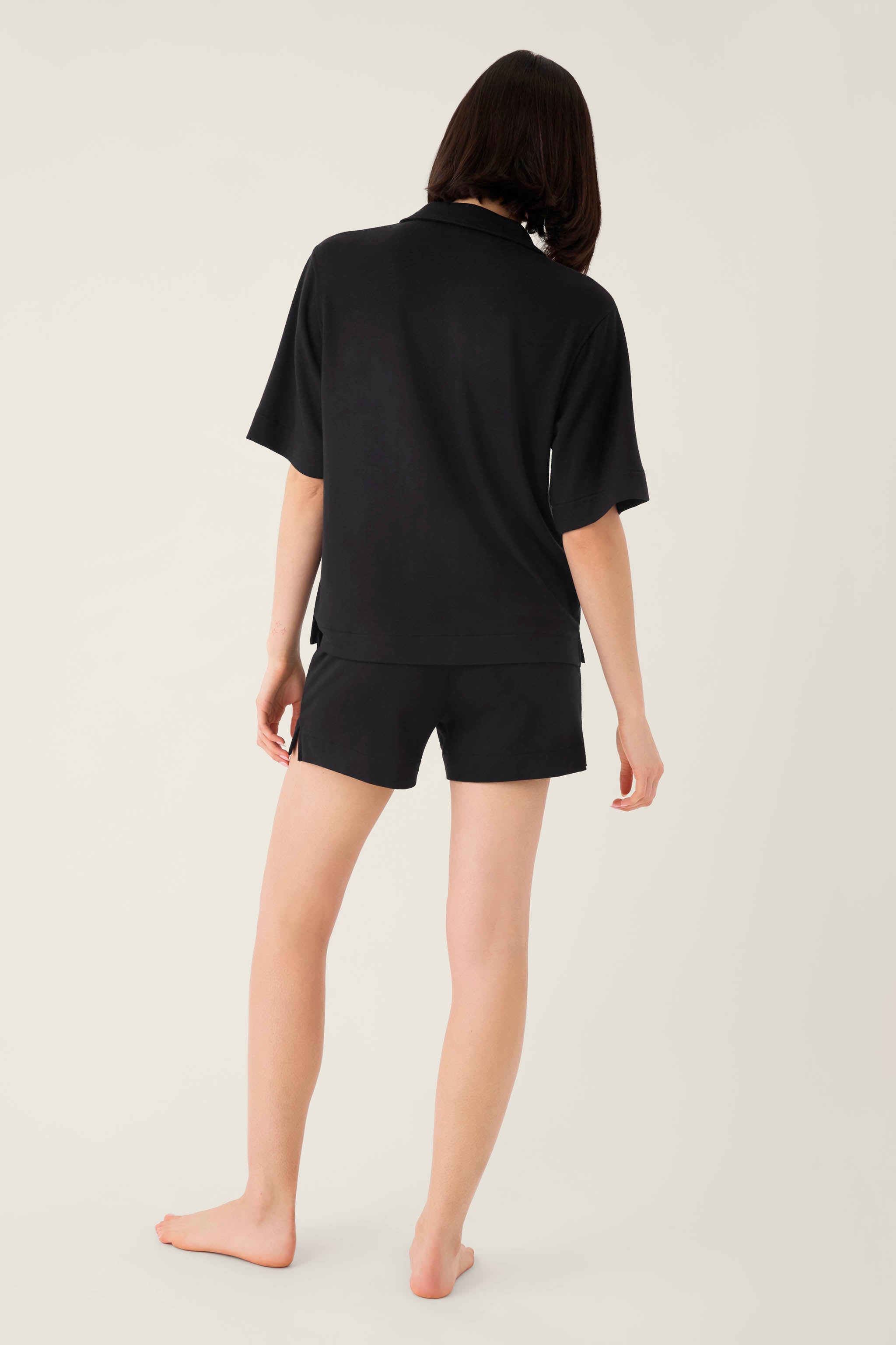 Jammie Essentials Short Black PJ Set | P.J. Salvage
