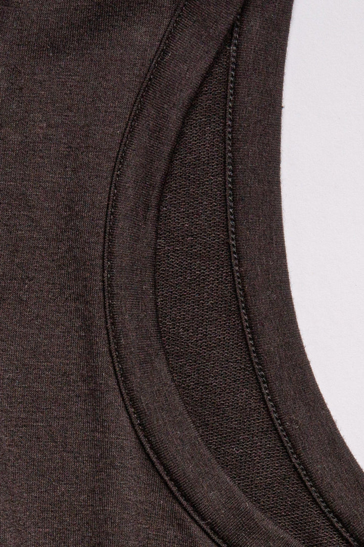 Black short set in baby French Terry knit. Sleeveless top with banded hem & pocket short. (7189030338660)