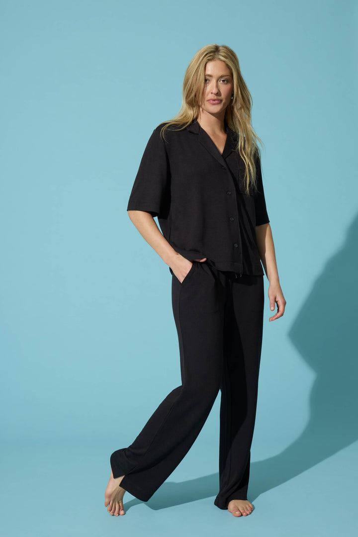 Jammie Essentials Long Black PJ Set