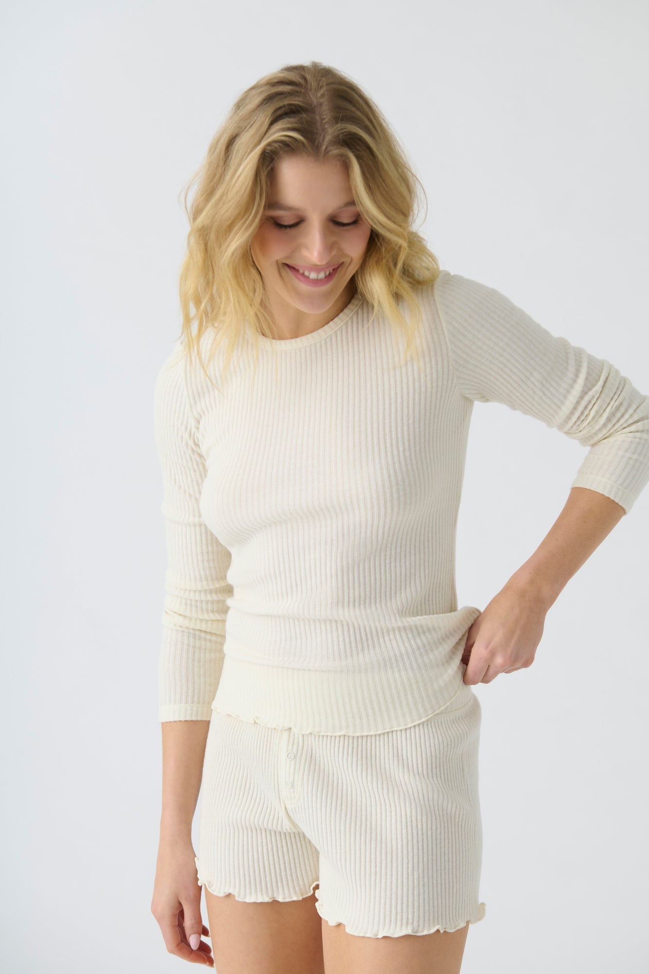 Reloved Rib Long Sleeve Top | P.J. Salvage
