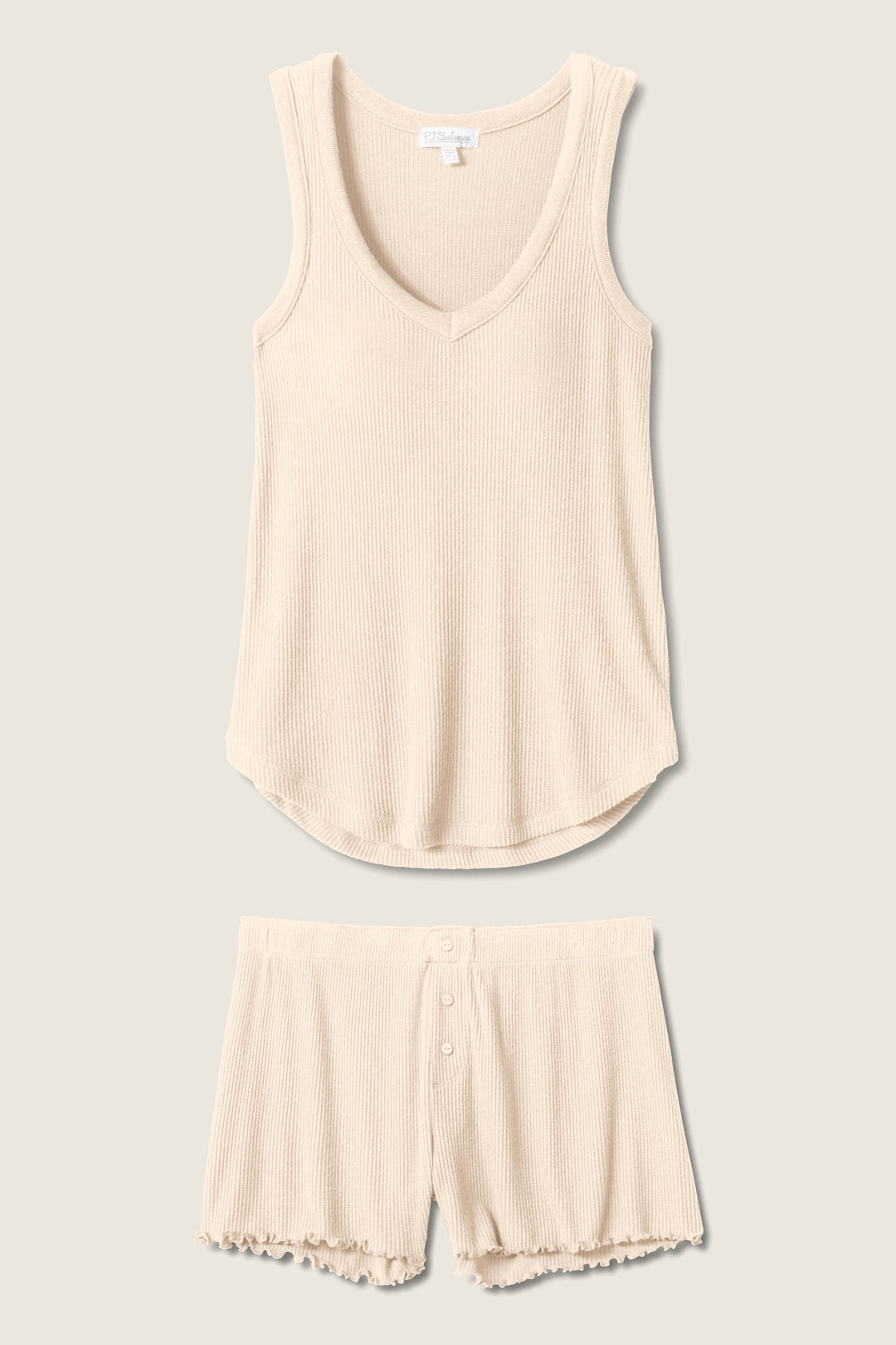 Textured Essentials Stone Short PJ Set