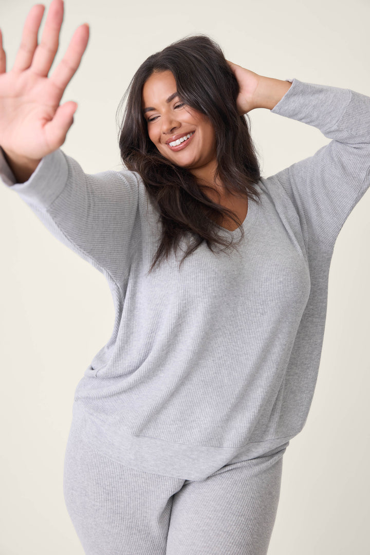 Textured Essentials Plus Size Lounge Set - Lounge Sets - P.J. Salvage