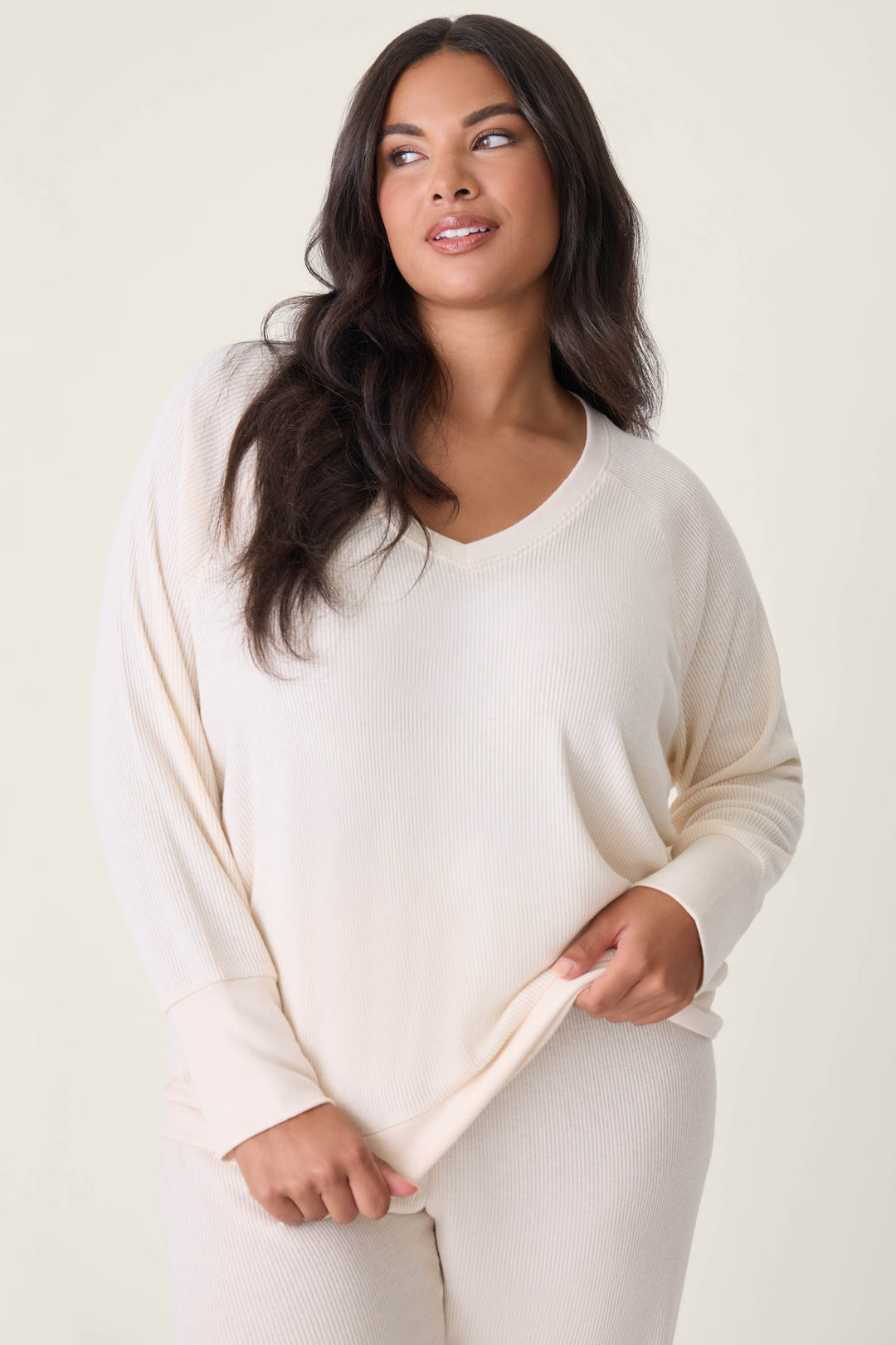 Textured Essentials Plus Size Lounge Set - Lounge Sets - P.J. Salvage