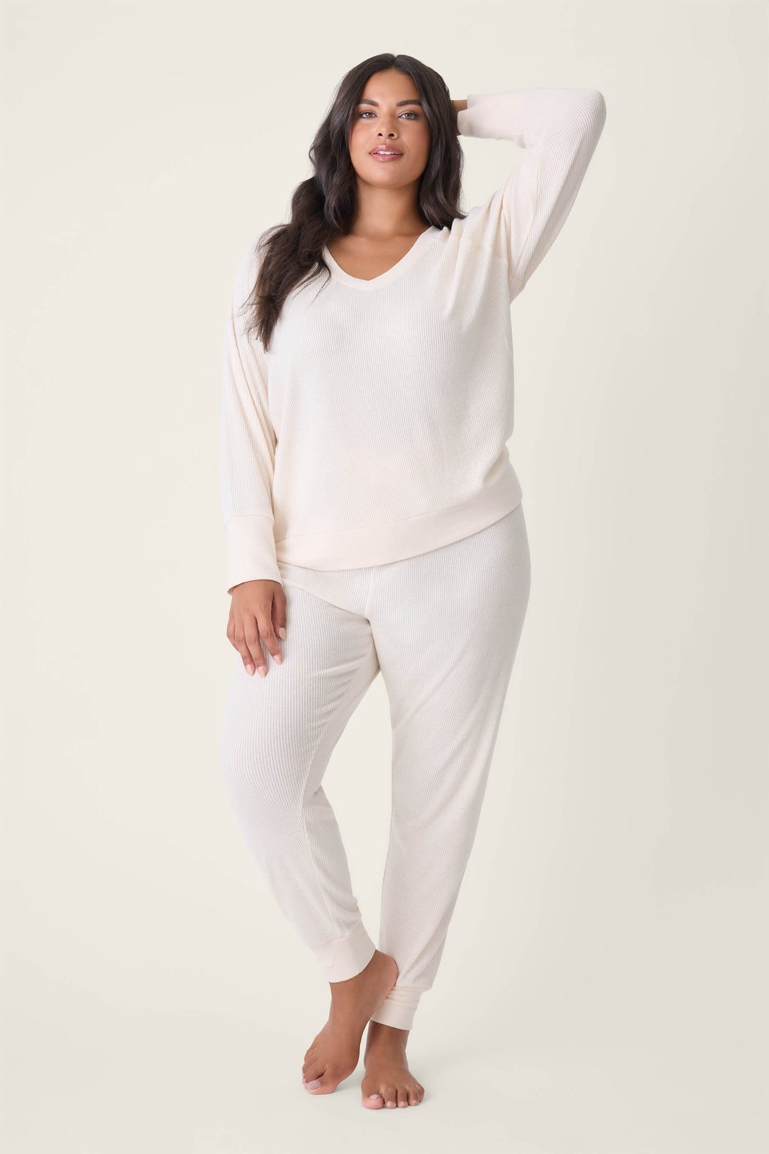 Textured Essentials Plus Size Lounge Set - Lounge Sets - P.J. Salvage