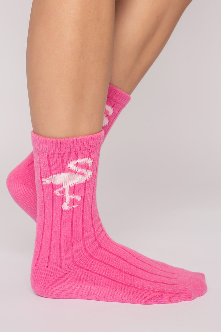Flamingo Fun Socks - Crew - P.J. Salvage
