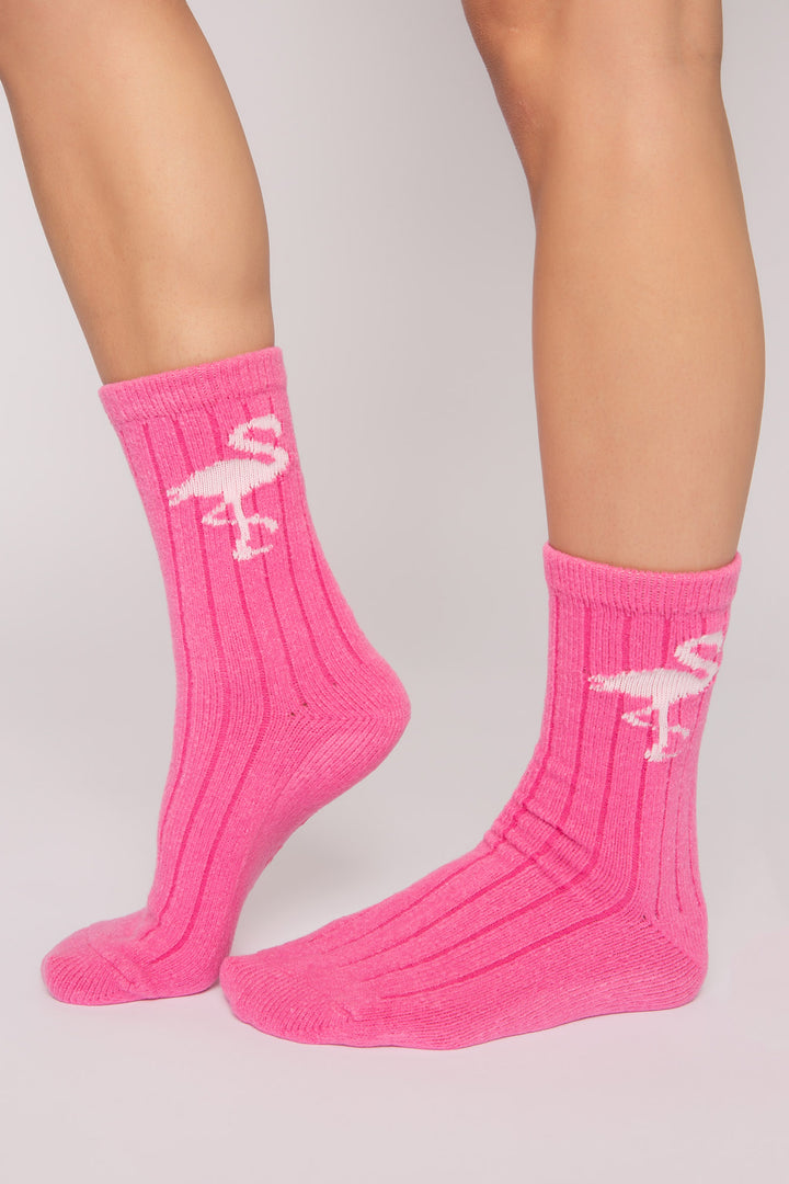 Flamingo Fun Socks - Crew - P.J. Salvage