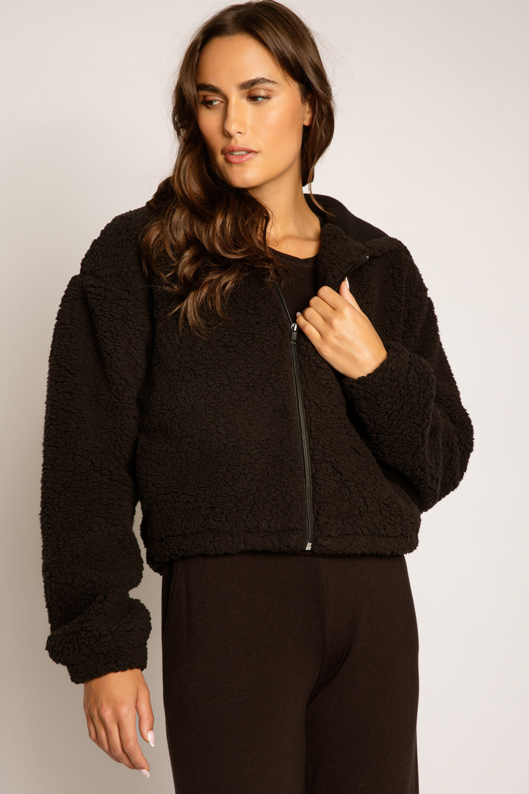 Let's Get Cozy Hooded Zip-up Jacket - Long Sleeve Tops - P.J. Salvage