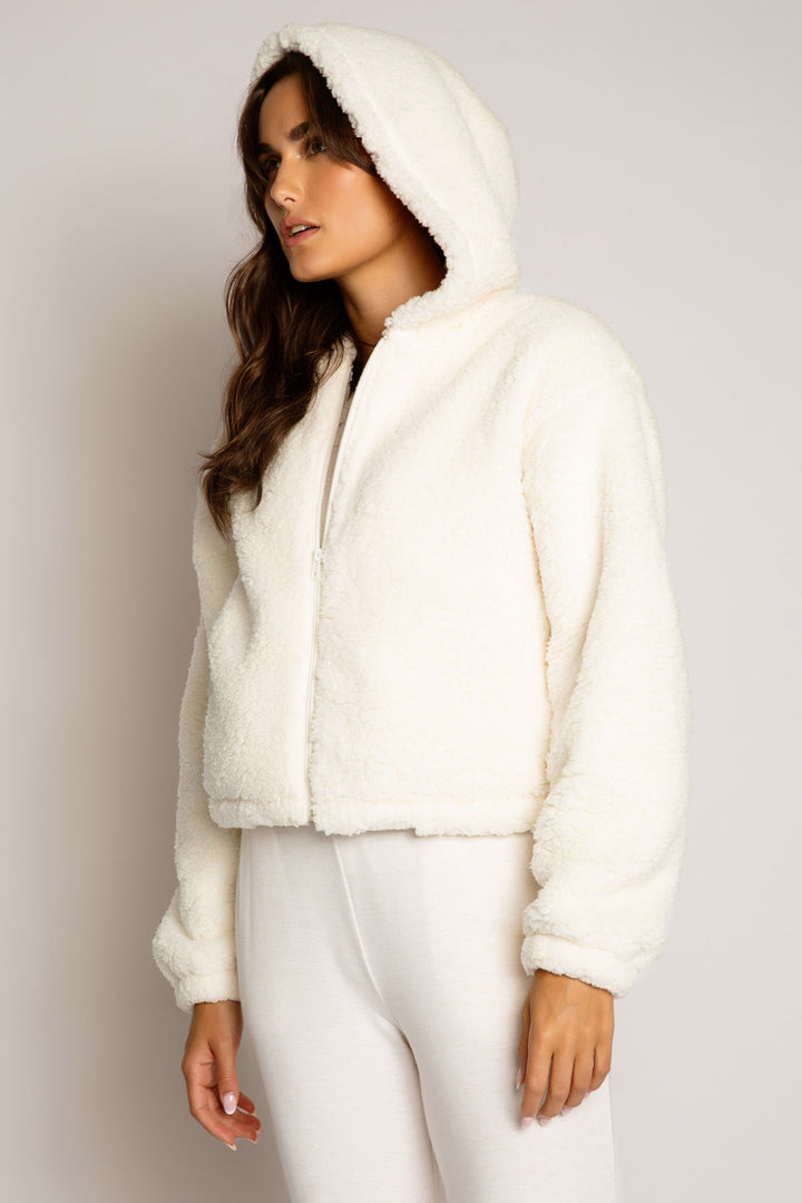 Let's Get Cozy Hooded Zip-Up Jacket - Long Sleeve Tops - P.J. Salvage