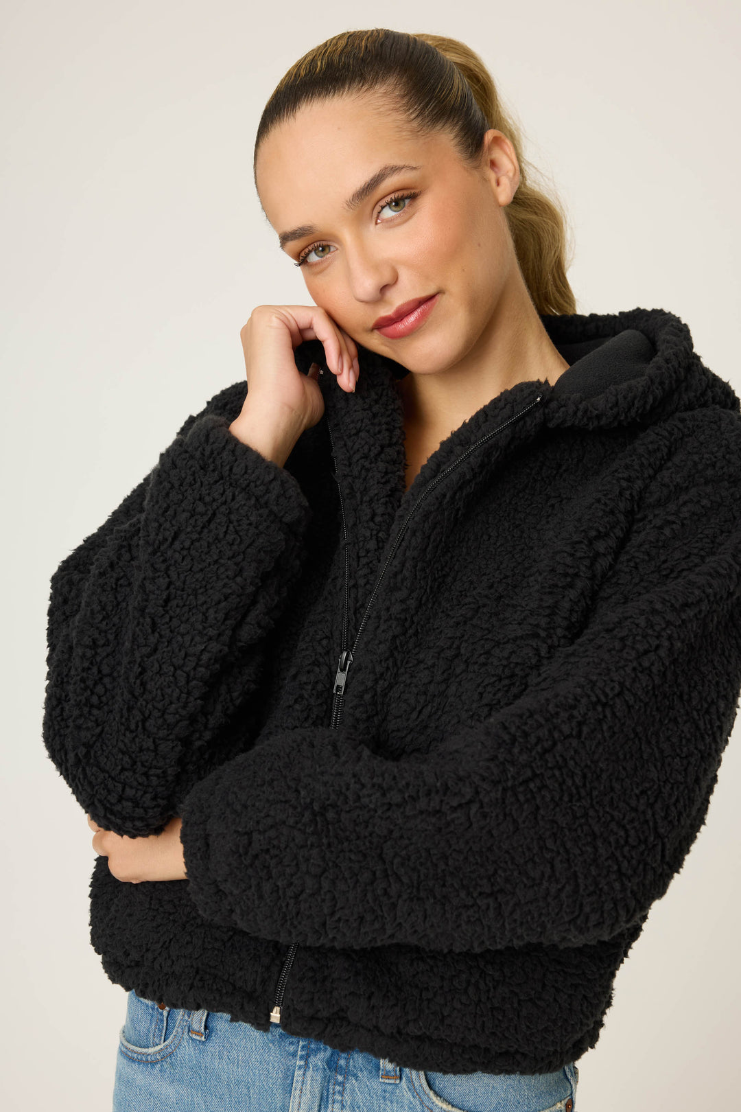 Let's Get Cozy Hooded Zip-up Jacket - Long Sleeve Tops - P.J. Salvage