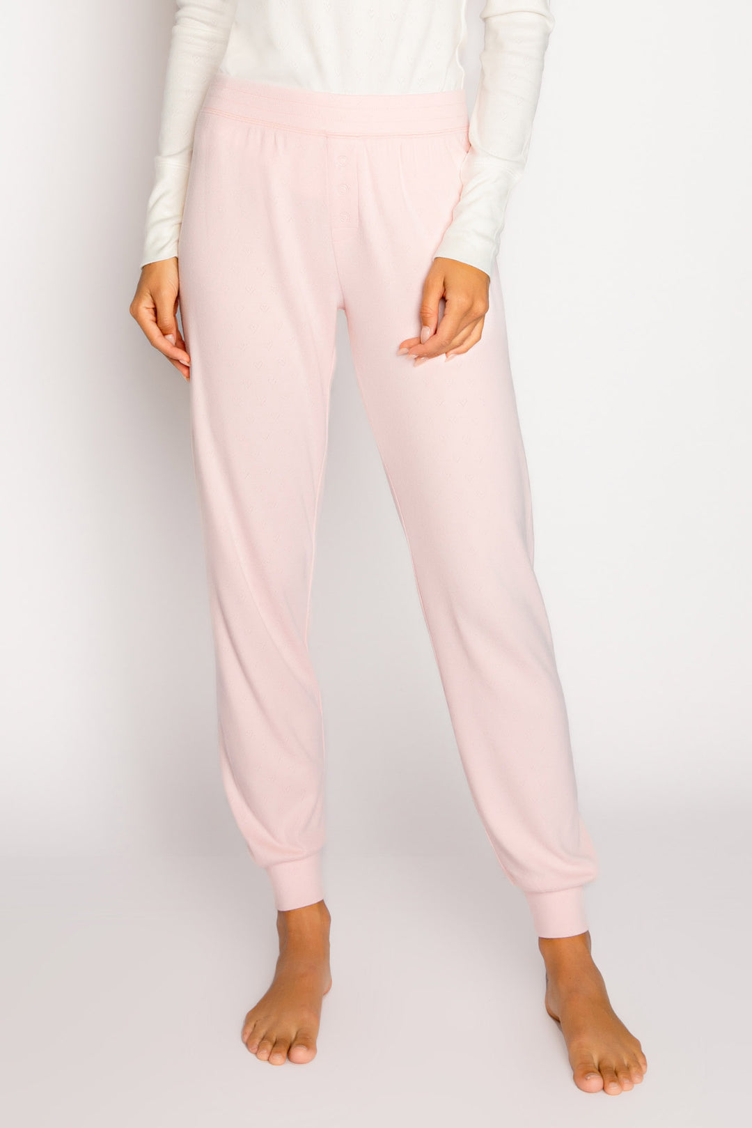 Women's Classic Pink Pajama Pants Pointelle Hearts – P.J. Salvage