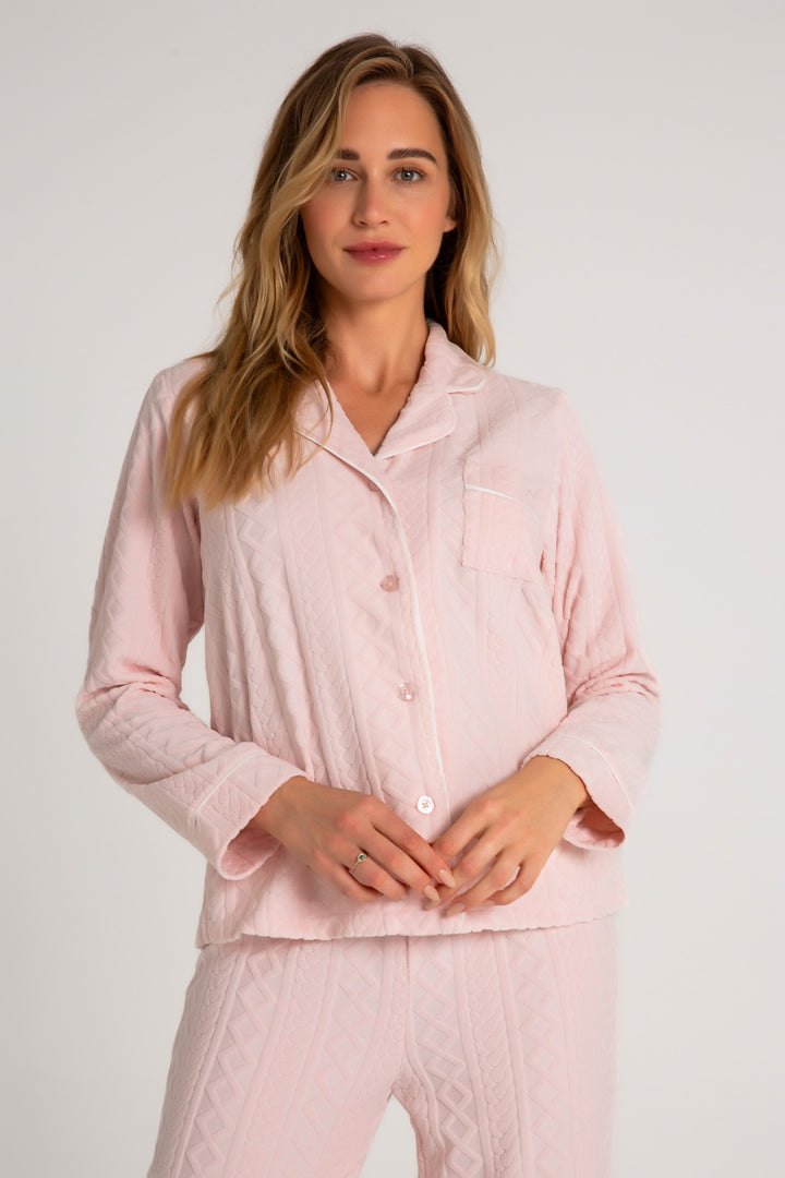 Verry Terry Cable Crew Long Sleeve Top (7374183563364)