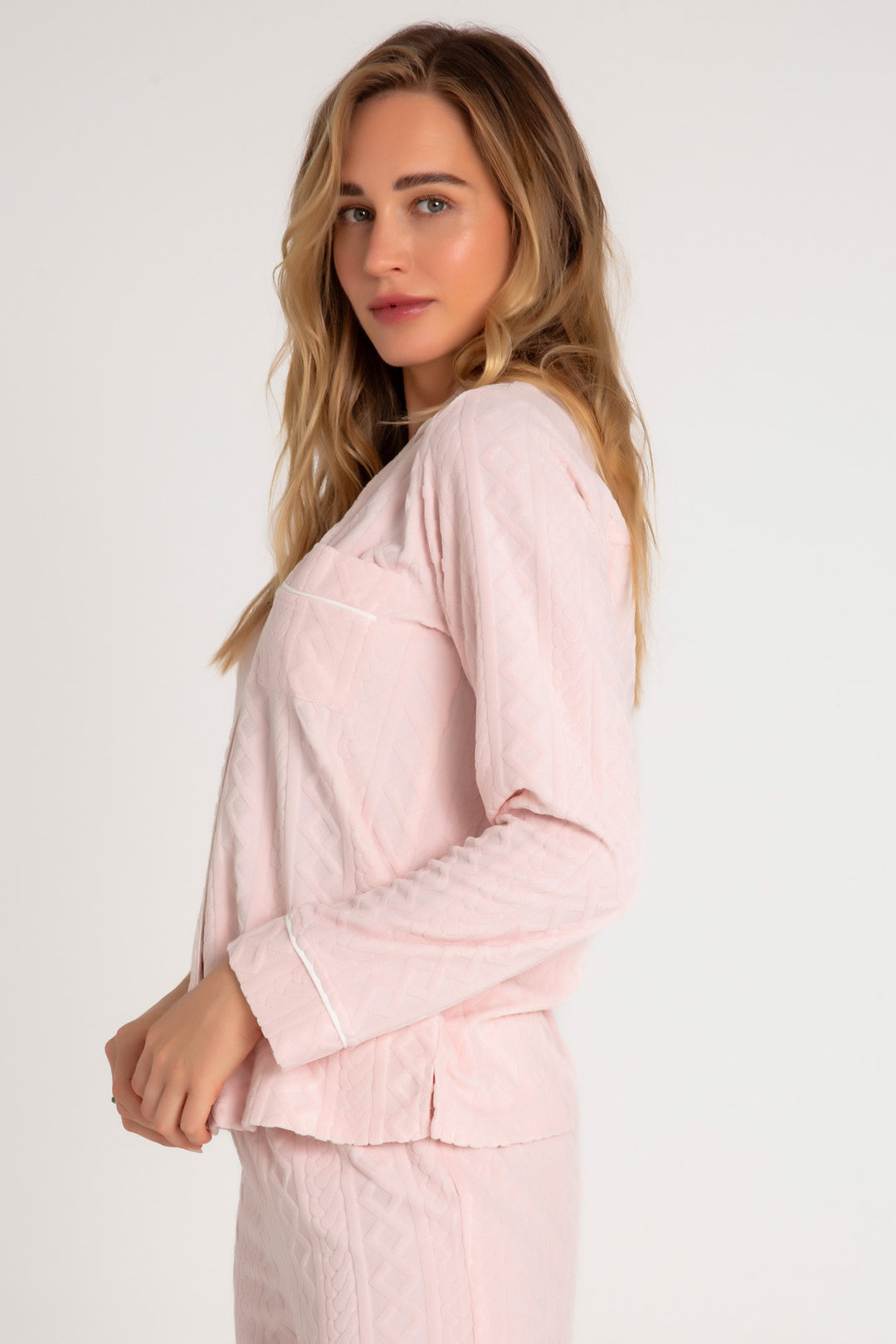 Verry Terry Cable Crew Long Sleeve Top (7374183563364)