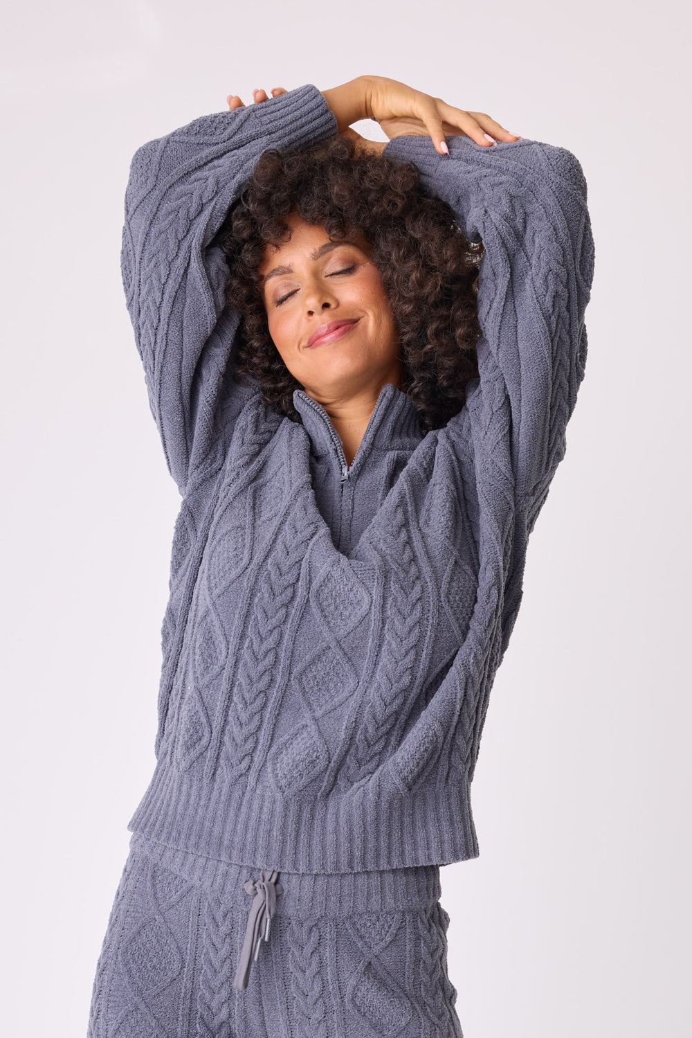 Chenille Cozy Cable Quarter Zip Sweater - Sweaters - P.J. Salvage