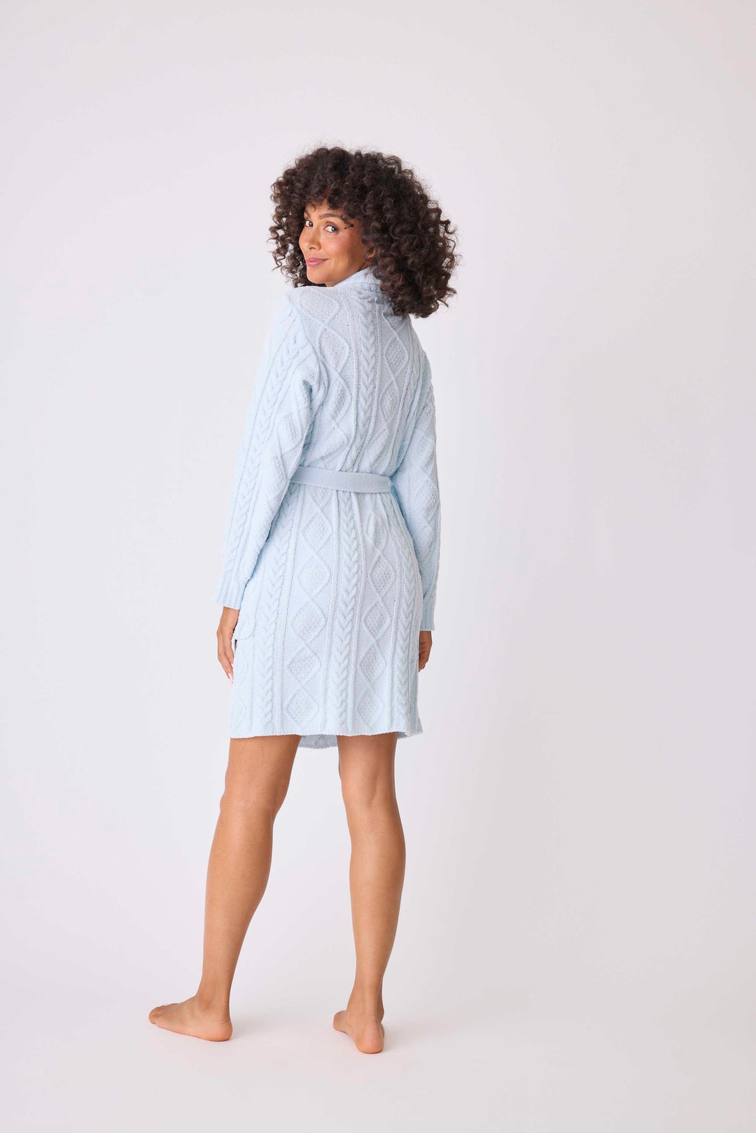 Chenille Cozy Cable Shawl Collar Robe - Robes - P.J. Salvage