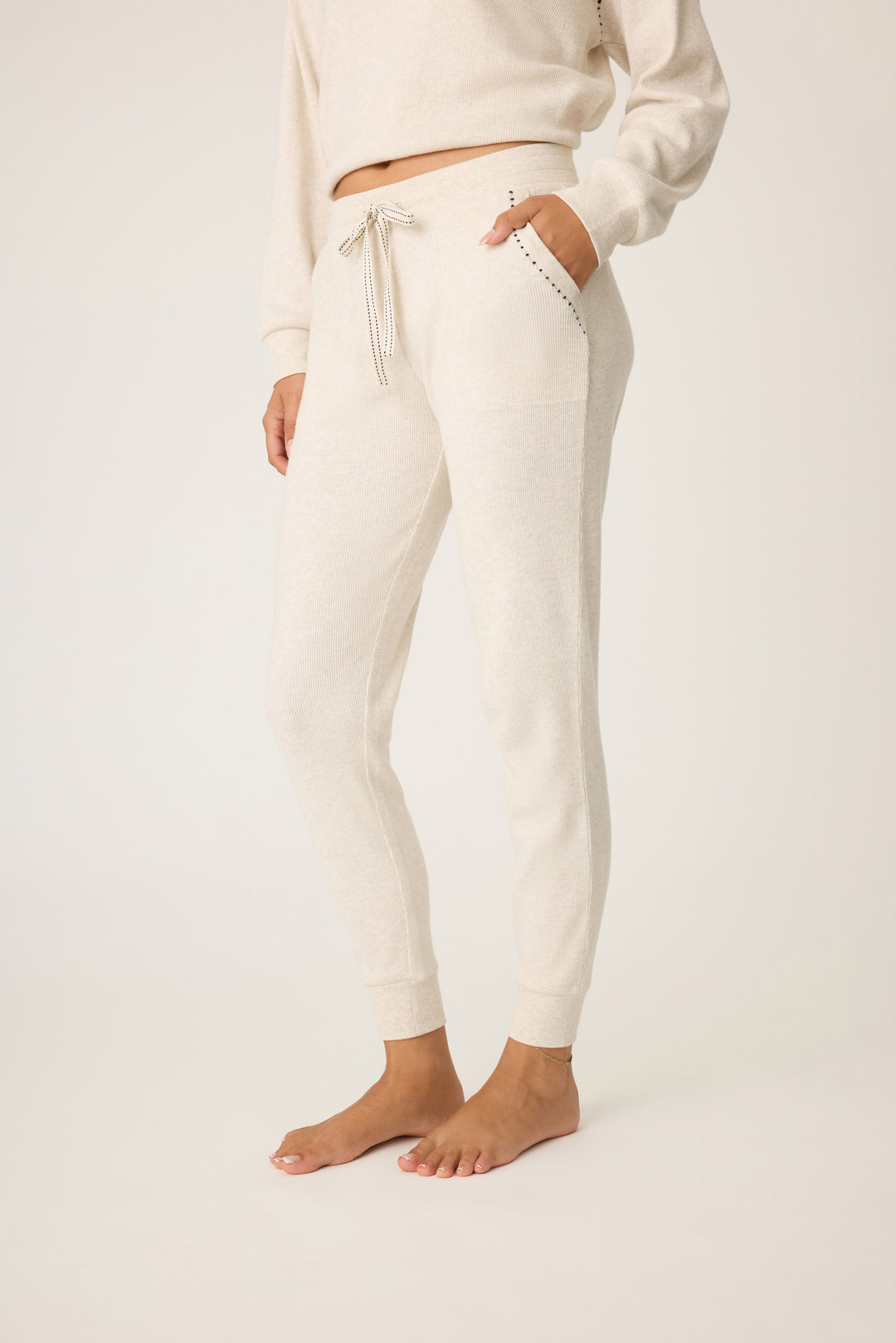 Cross Stitch Casuals Waffle Knit Jogger Pants - P.J. Salvage