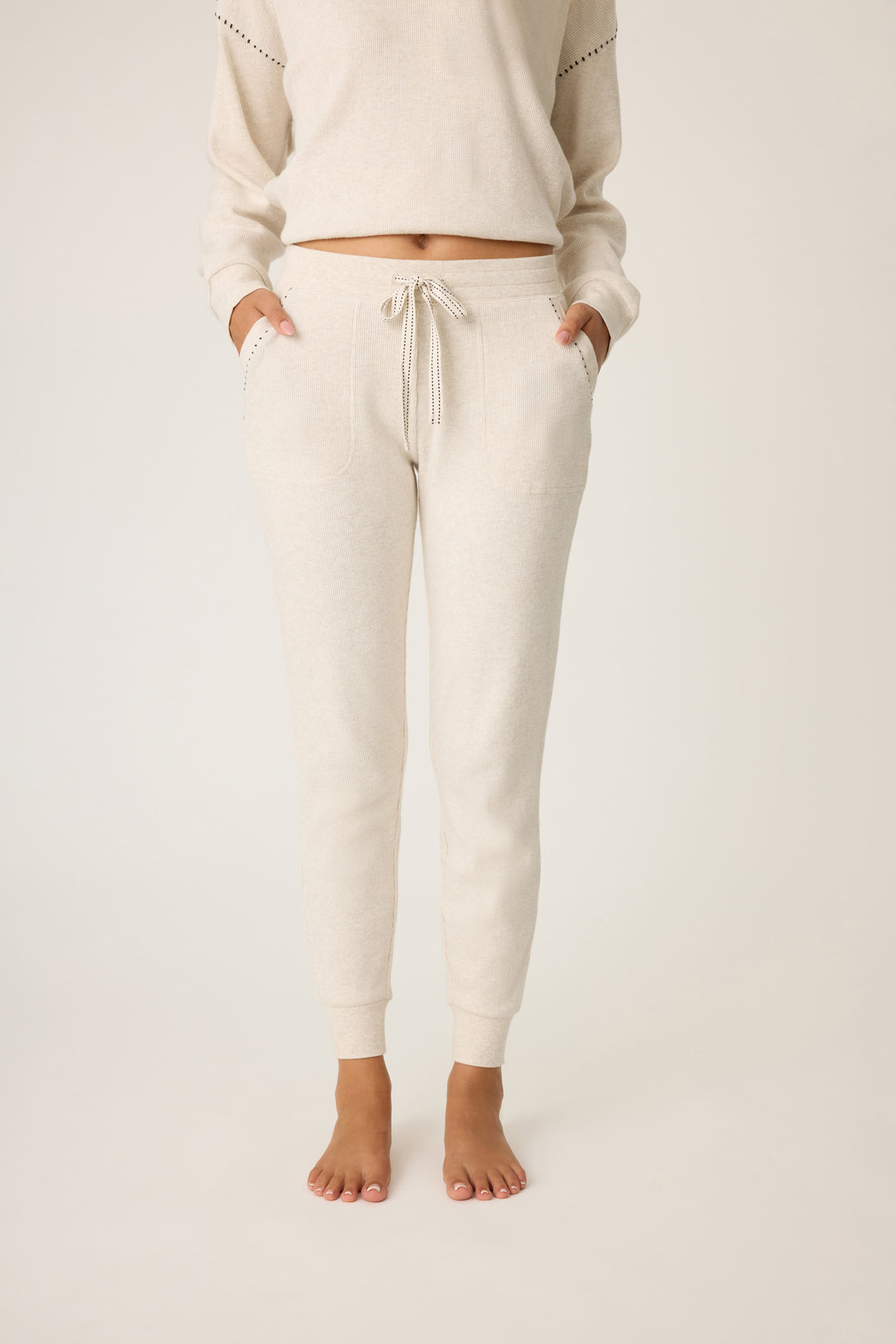 Cross Stitch Casuals Waffle Knit Jogger Pants - P.J. Salvage