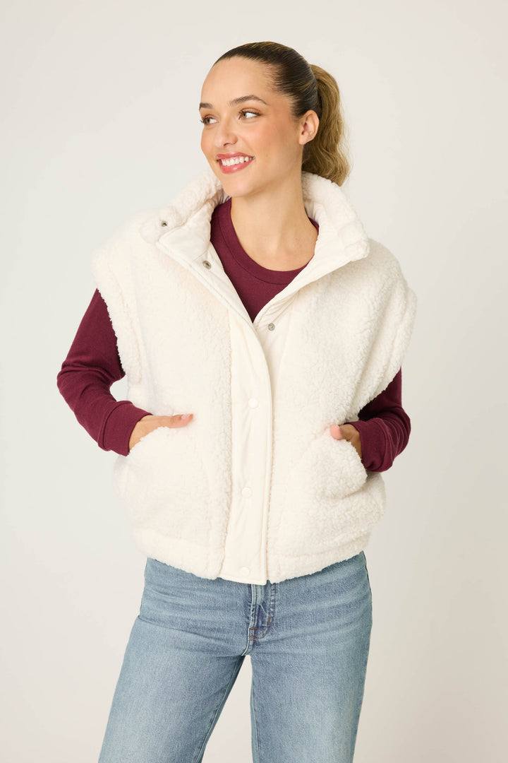 Campfire Cozy Sherpa Vest - Jackets - P.J. Salvage