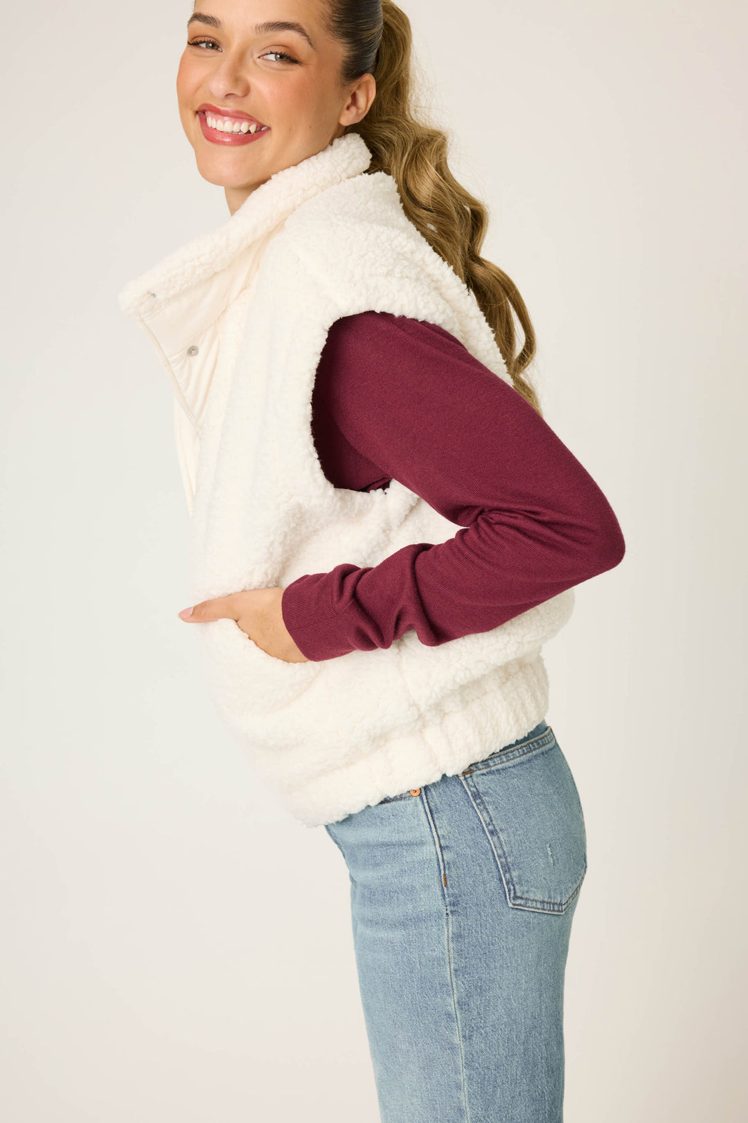 Campfire Cozy Sherpa Vest - Jackets - P.J. Salvage
