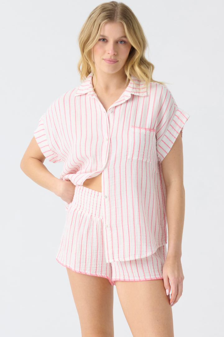 Live In The Moment Short Sleeve Gauze T-Shirt - P.J. Salvage