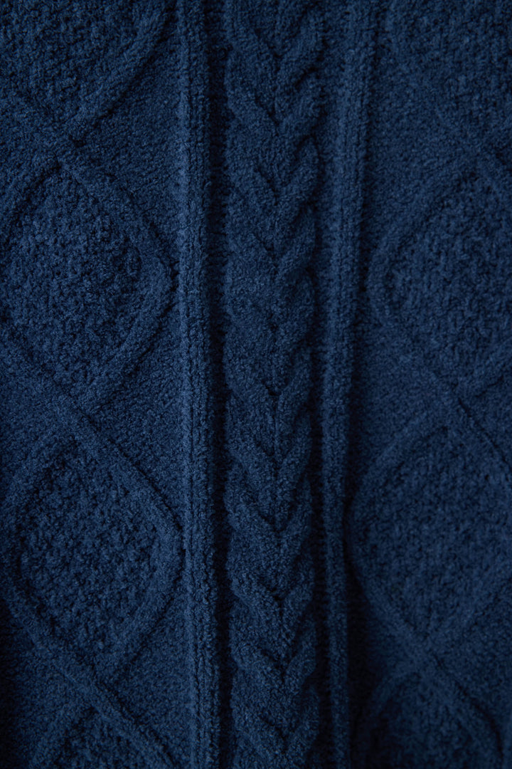 Chenille Cable Knit V-Neck Sweater - Sweaters - P.J. Salvage