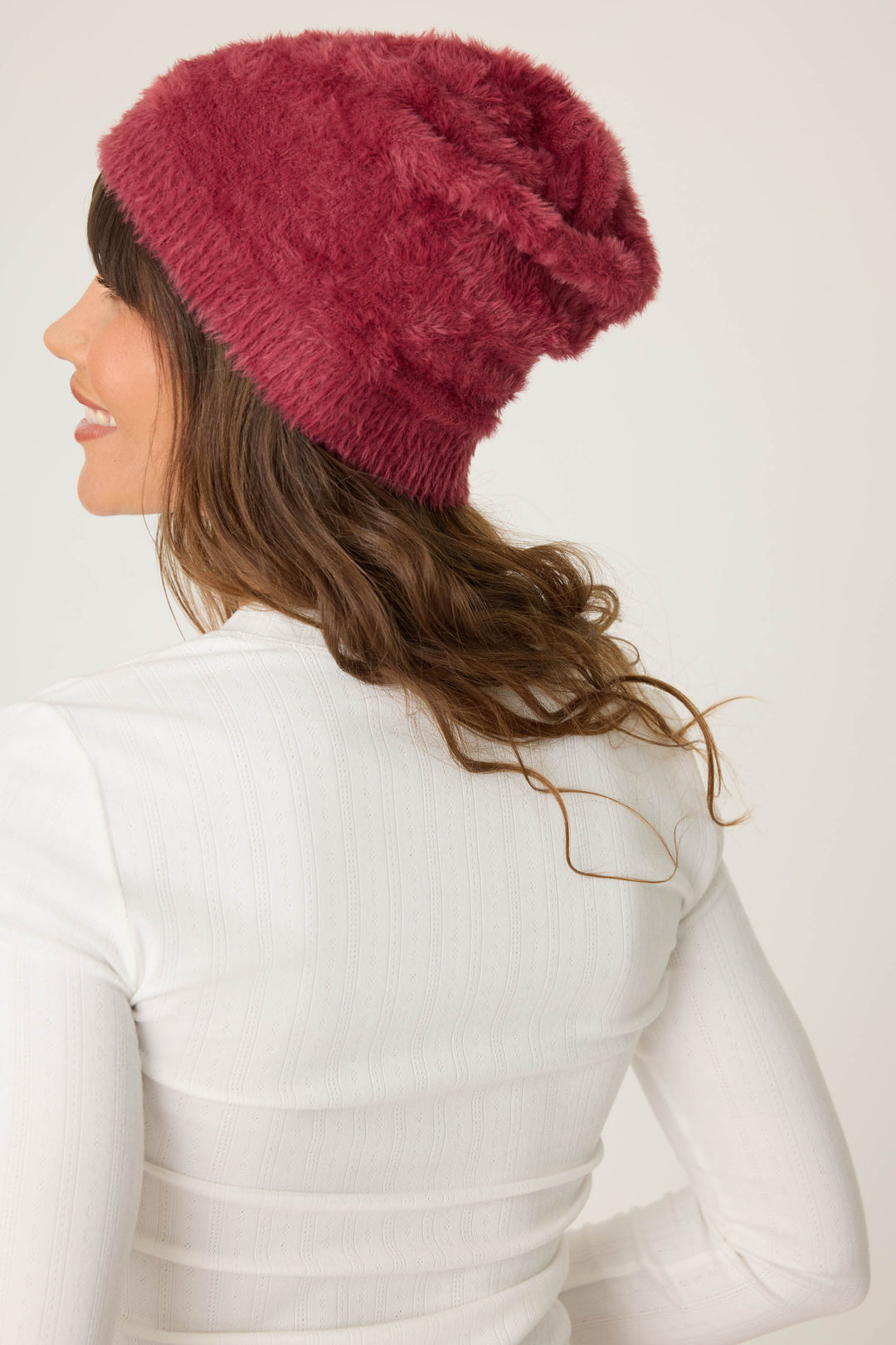 Full Of Holiday Spirit Feather Knit Beanie - Beanies - P.J. Salvage